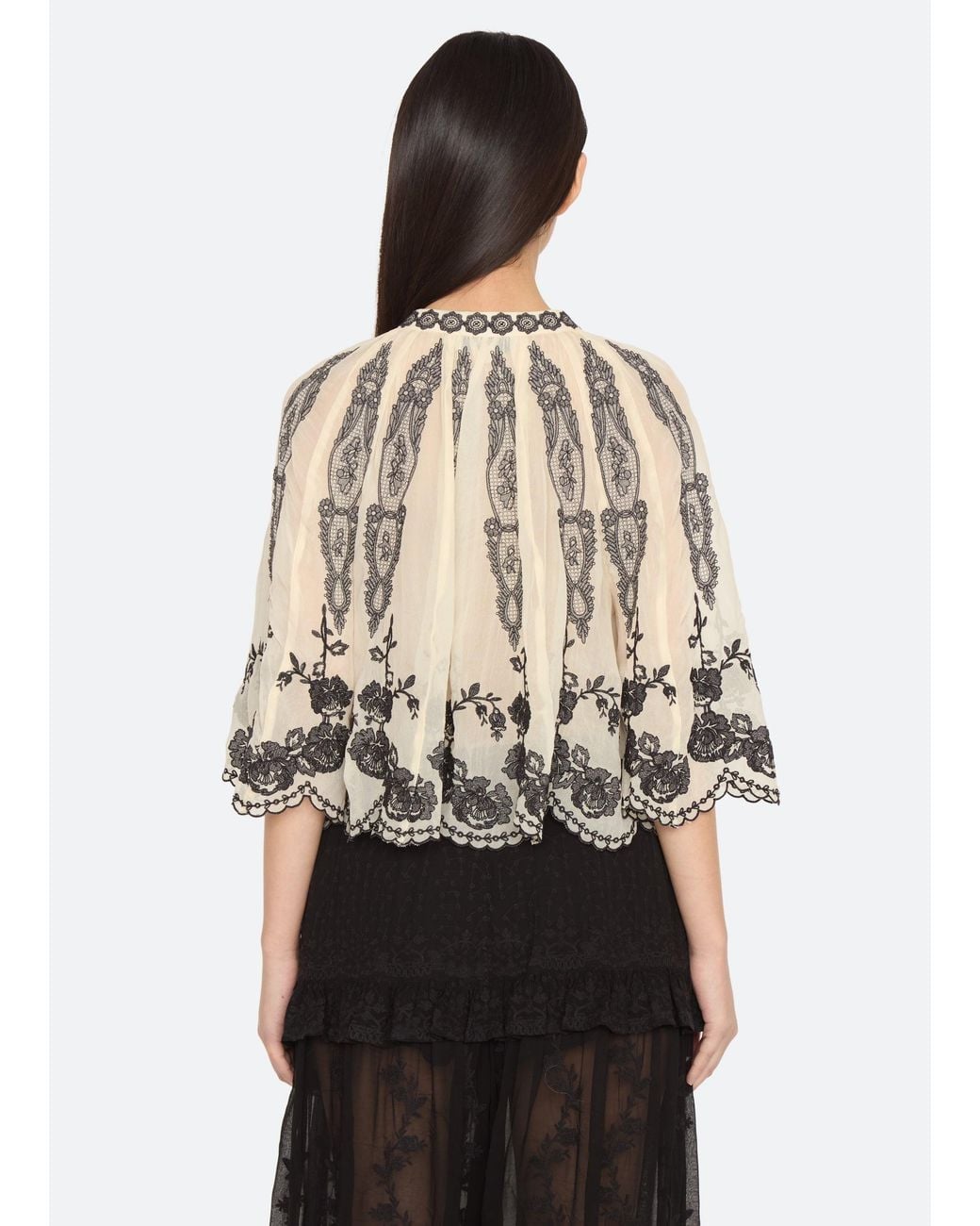 Sea White Gertrude Top