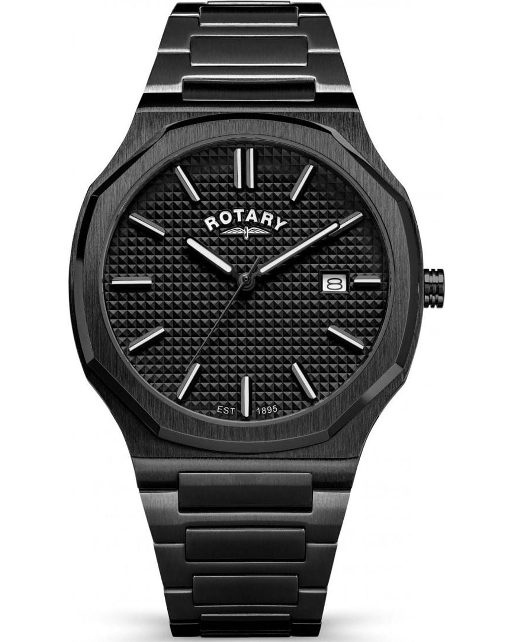 Rotary Black Rgb10020-04 Heritage Watch for men