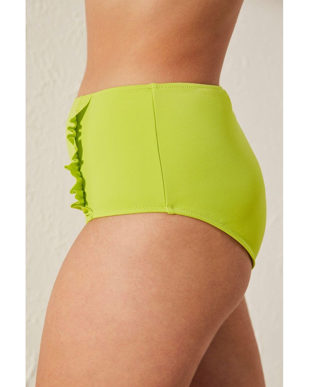 Penti Green High-Waist Frilly Hipster Bikini Bottoms