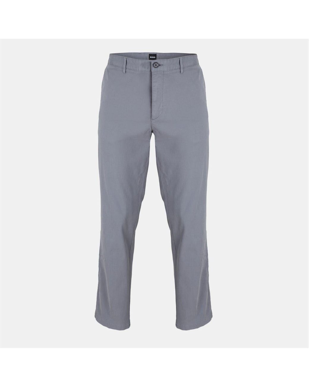 Boss Blue Crigan3 D Solid Patterned Chinos for men