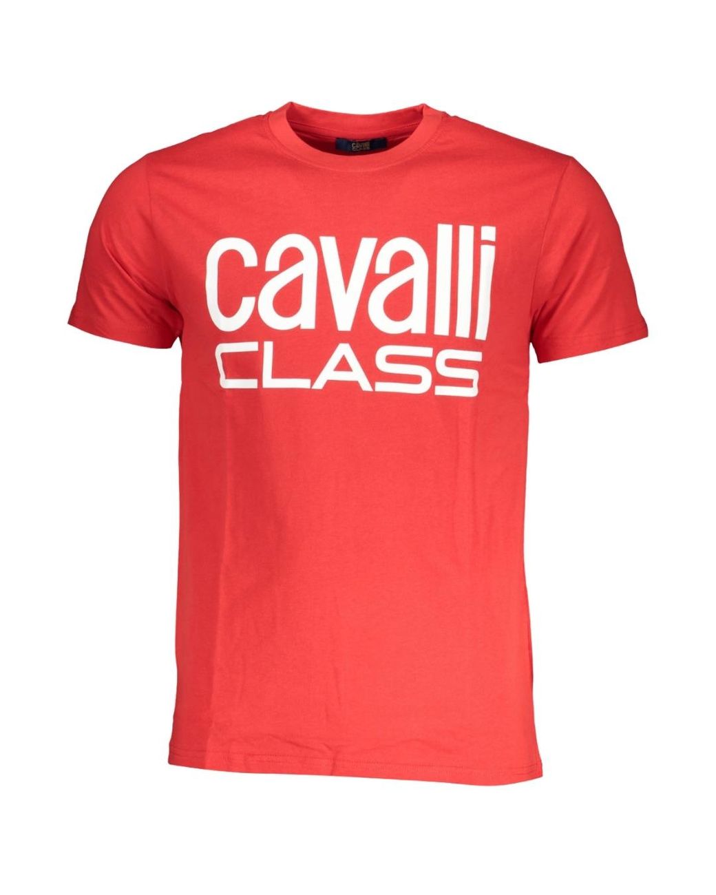 Roberto Cavalli Red Bold Logo T-Shirt for men