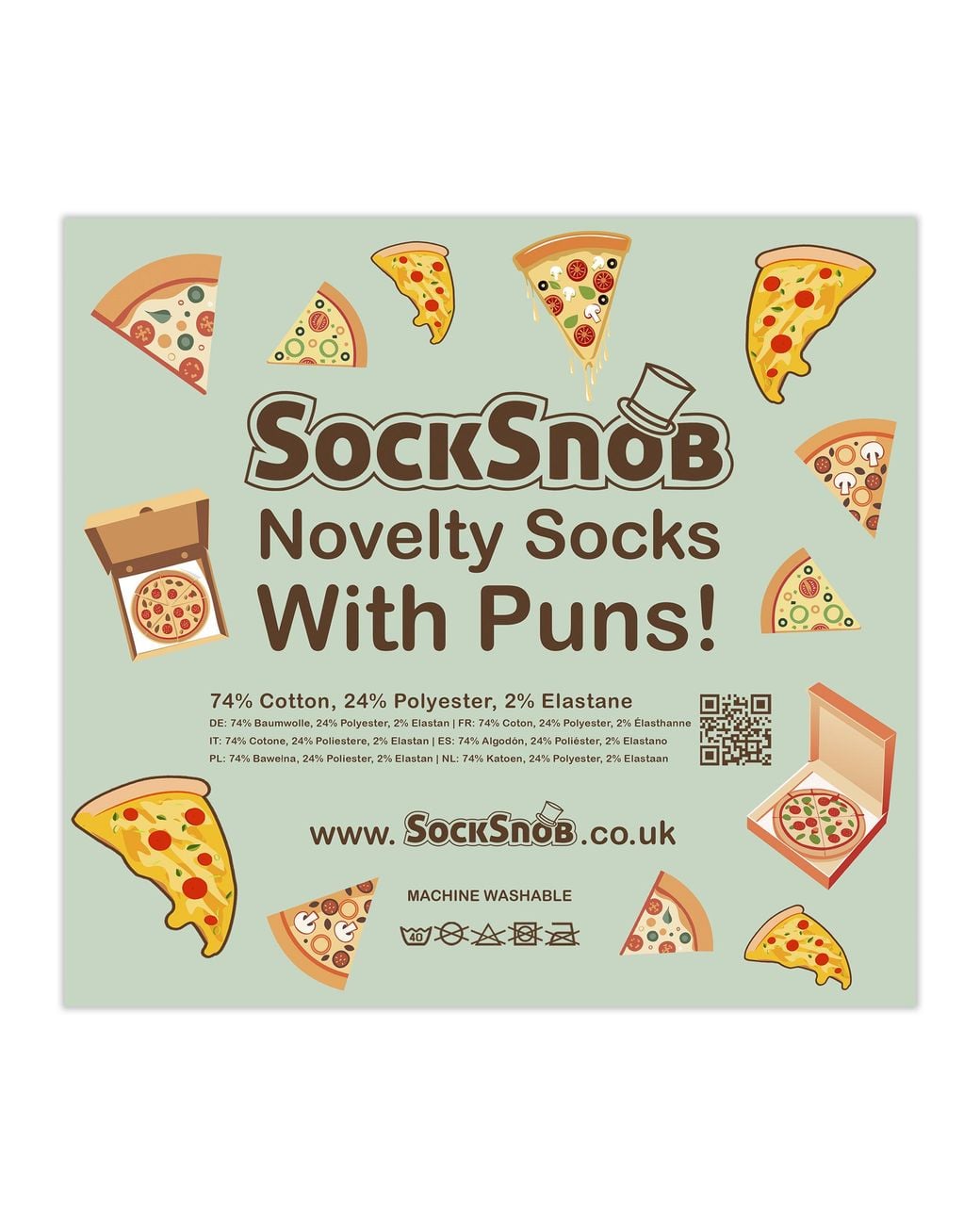 Sock Snob Blue 3 Pairs Novelty Cotton Rich Pun Socks for men
