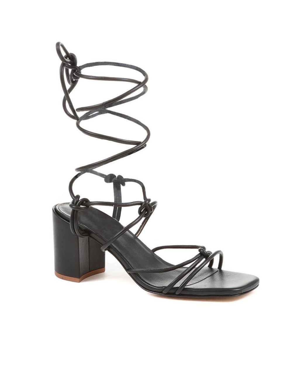 Jones Bootmaker Black Liezel Gladiator Roped Heels