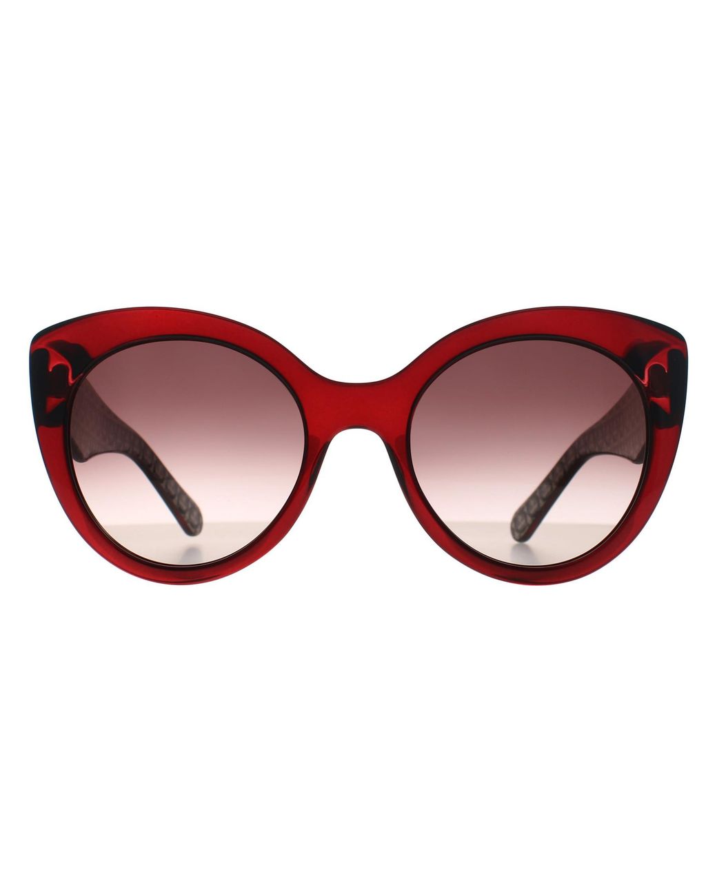 Ferragamo Red Cat Eye Crystal Burgundy Gradient Sf964S