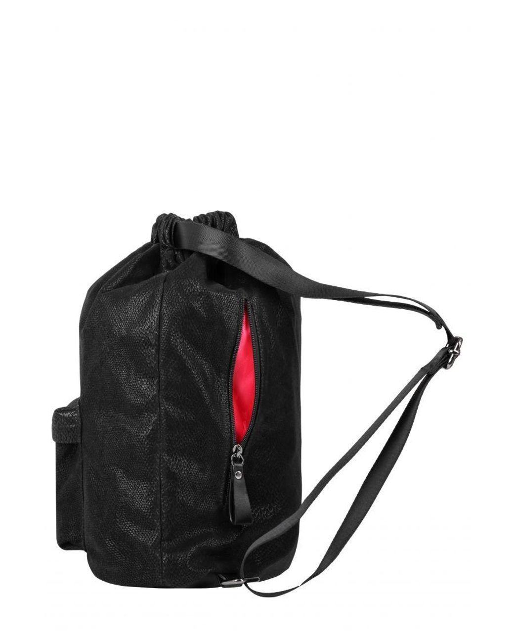 Claudia Canova Black Sawna Drawstring Top Backpack