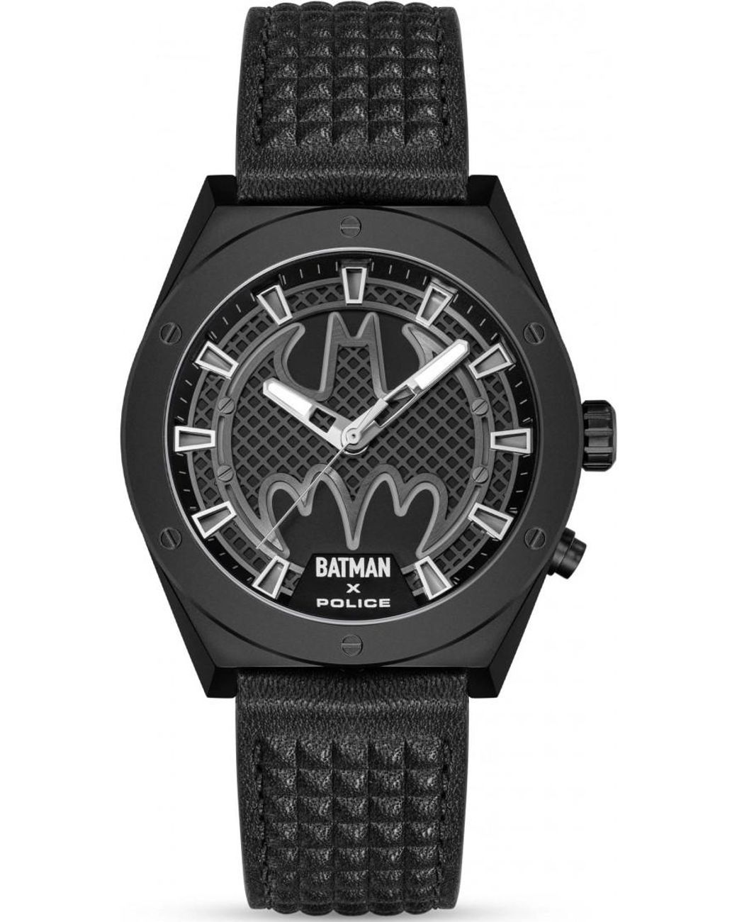Police Black Utimate Batman Watch And Cardholder Gift Set for men