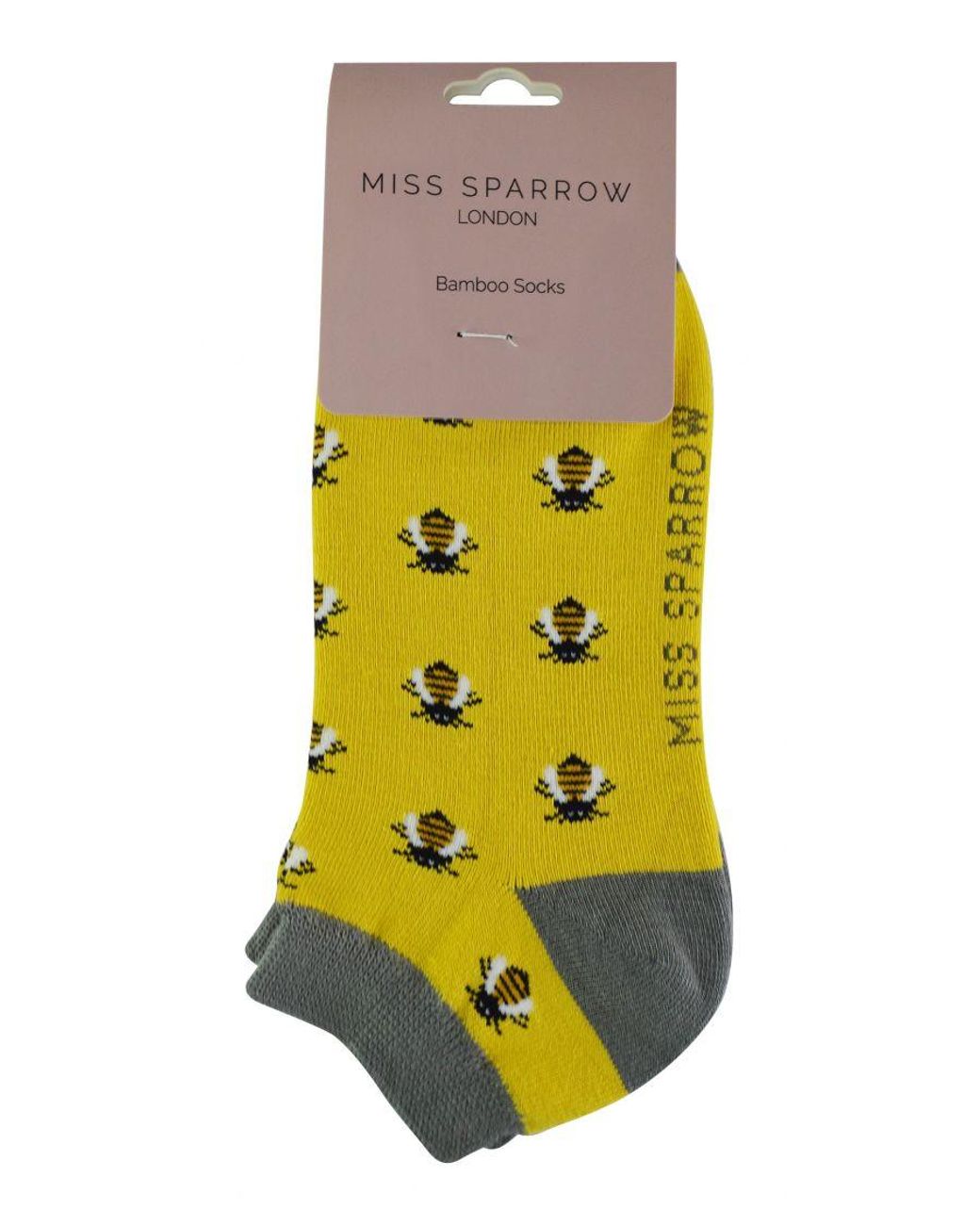Miss Sparrow Green Ladies Bamboo Trainer Socks