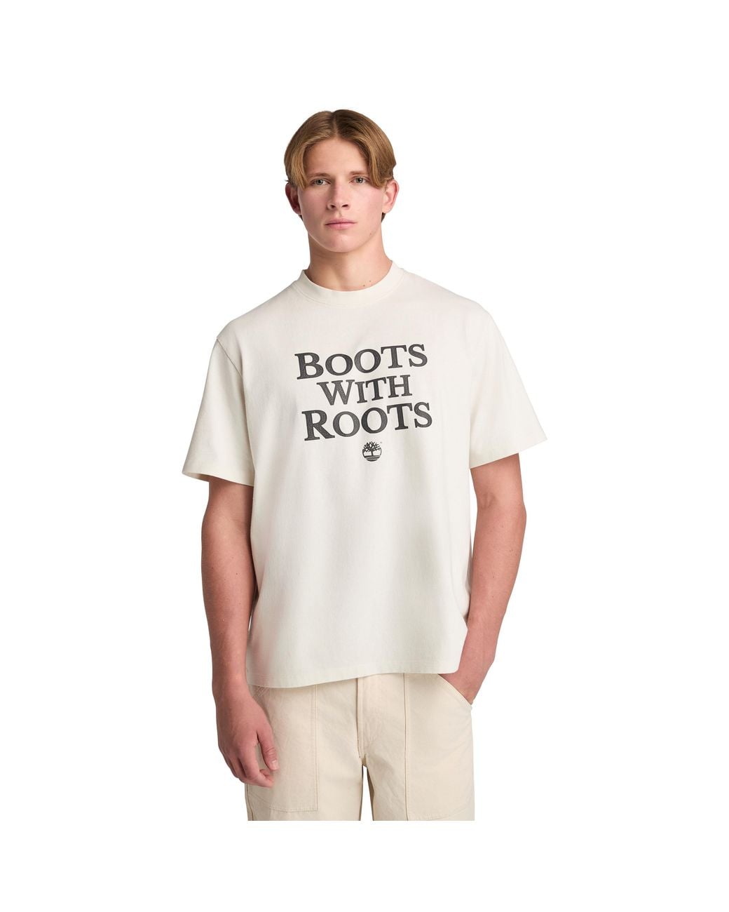 Timberland Gray Slogan T-Shirt for men