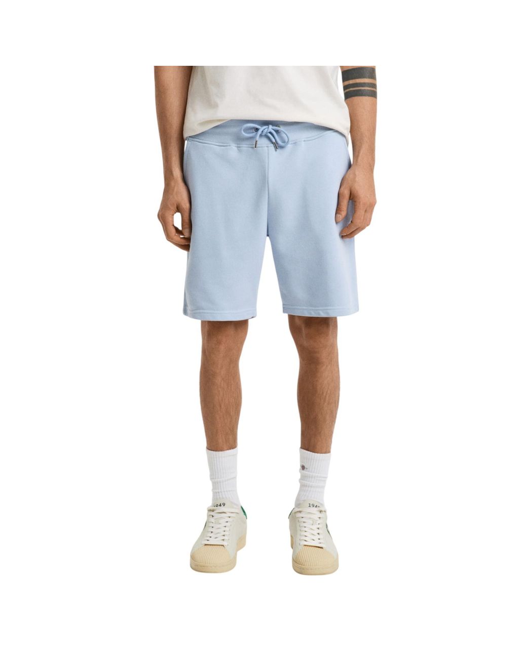 Gant Blue Shield Sweat Shorts Cotton Regular Fit Summer Drawstring Half Pants for men