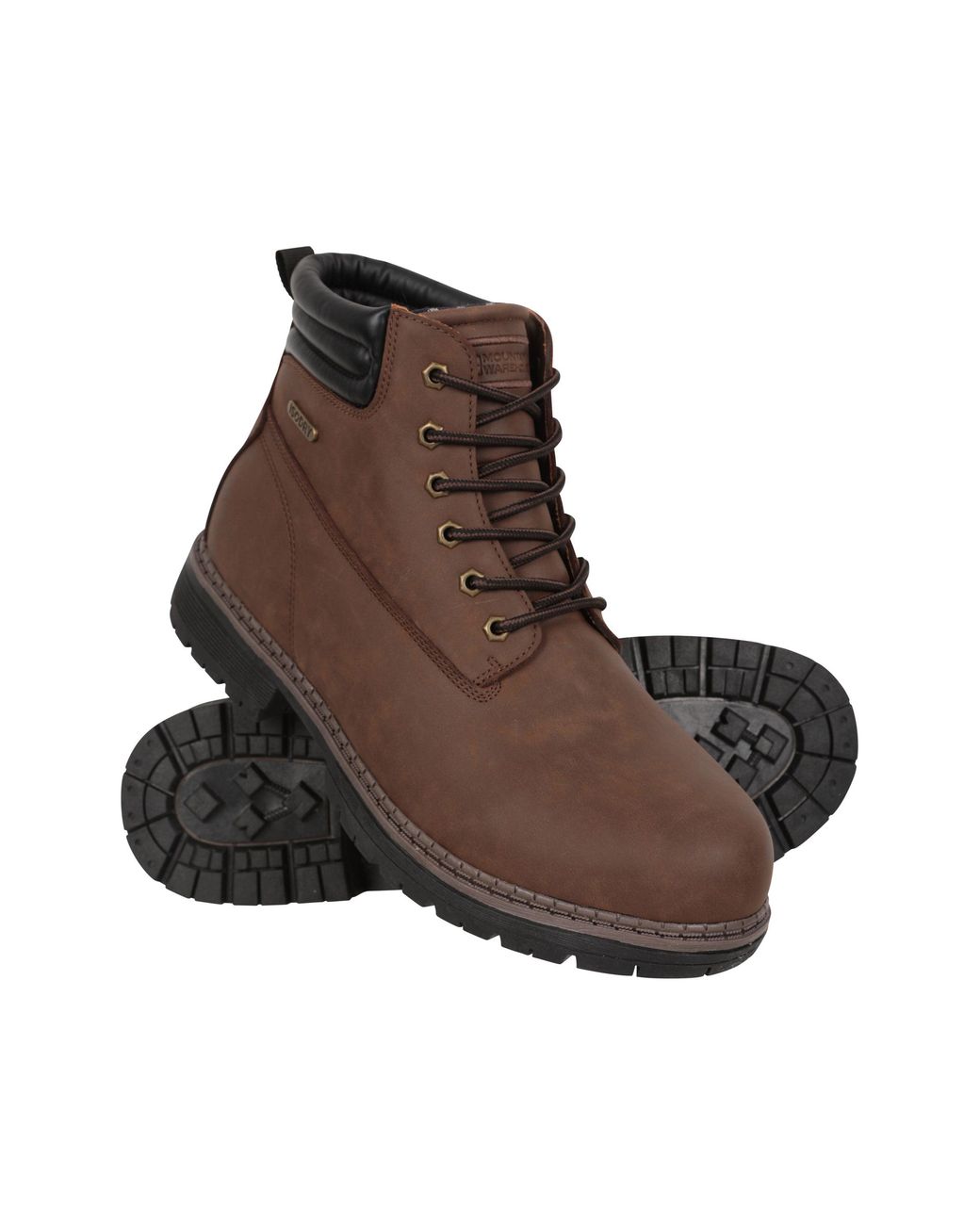 Mountain Warehouse Brown 'Gorge' Hiking Boots Waterproof Trekking Winter Shoes for men