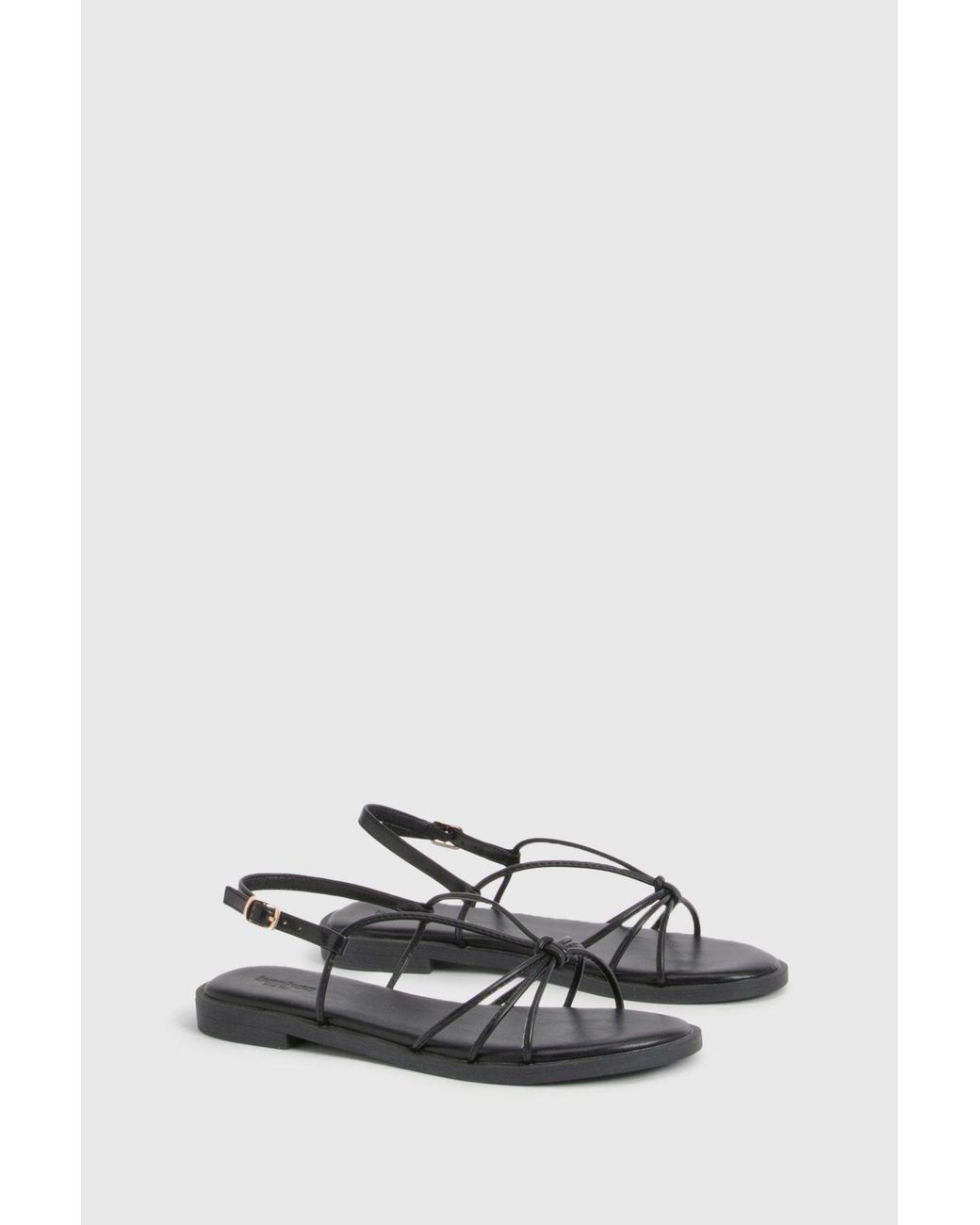 Boohoo White Wide Fit Strappy Sliders