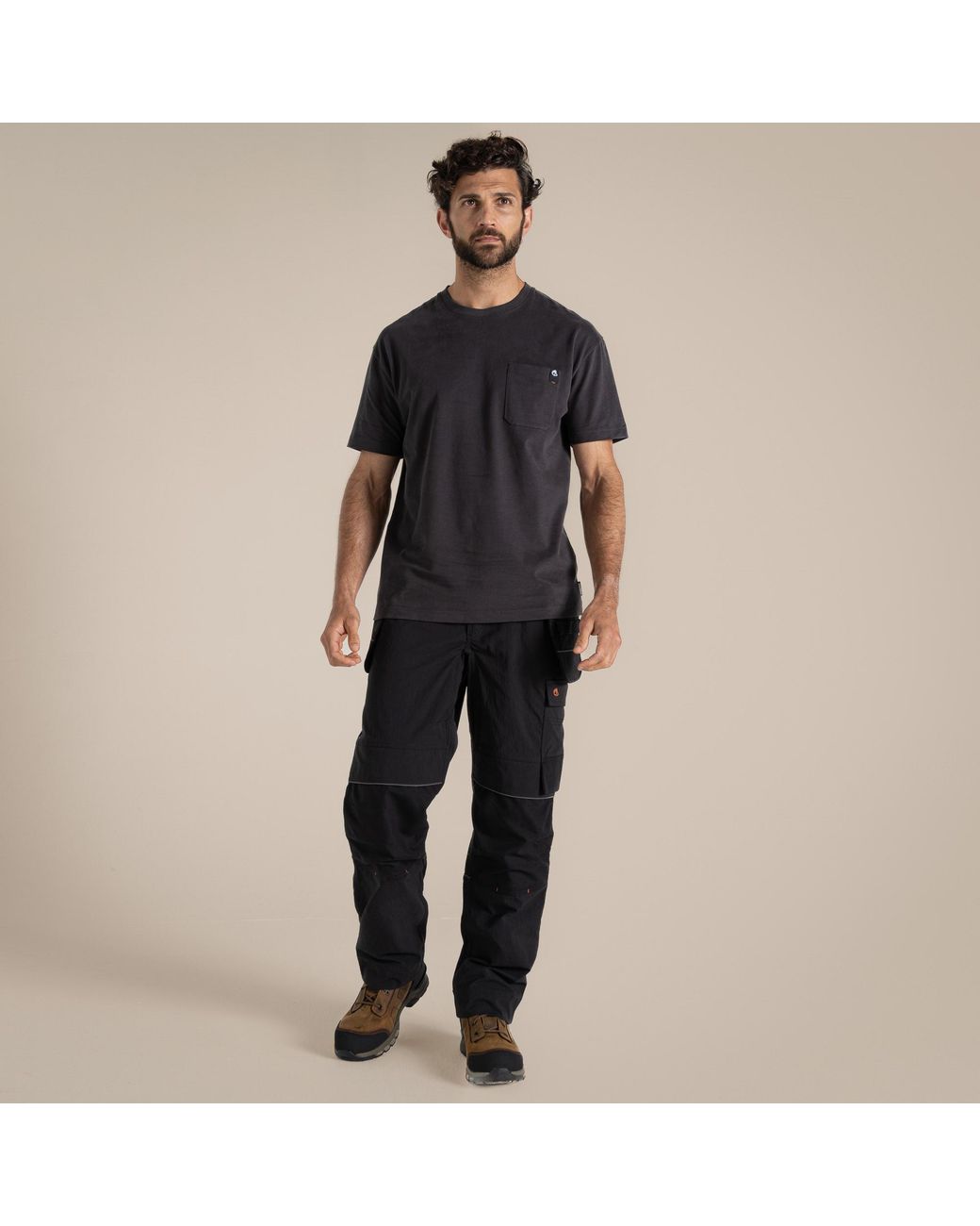 Craghoppers Black Wakefield Pocket T-Shirt (Carbon) for men