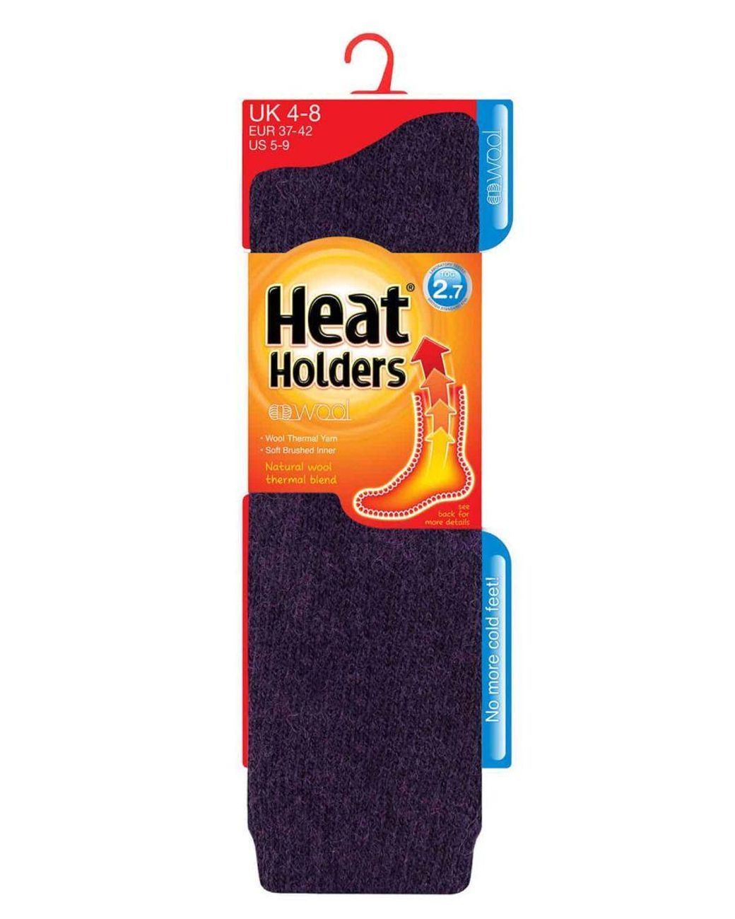 Heat Holders Blue Ladies Extra Long Thick 2.7 Tog Coloured Knee High Wool Socks