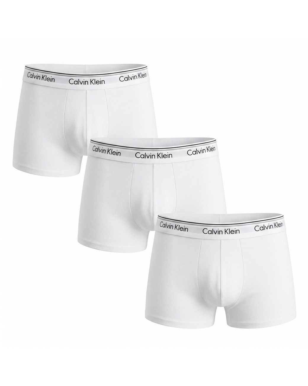 Calvin Klein White 3 Pack Cotton Stretch Boxer Trunks Balance Np2817A for men