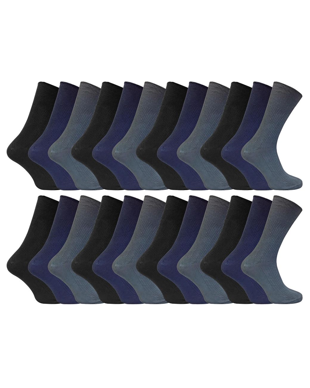 Sock Snob Blue 100% Cotton Non Elastic Breathable Socks for men