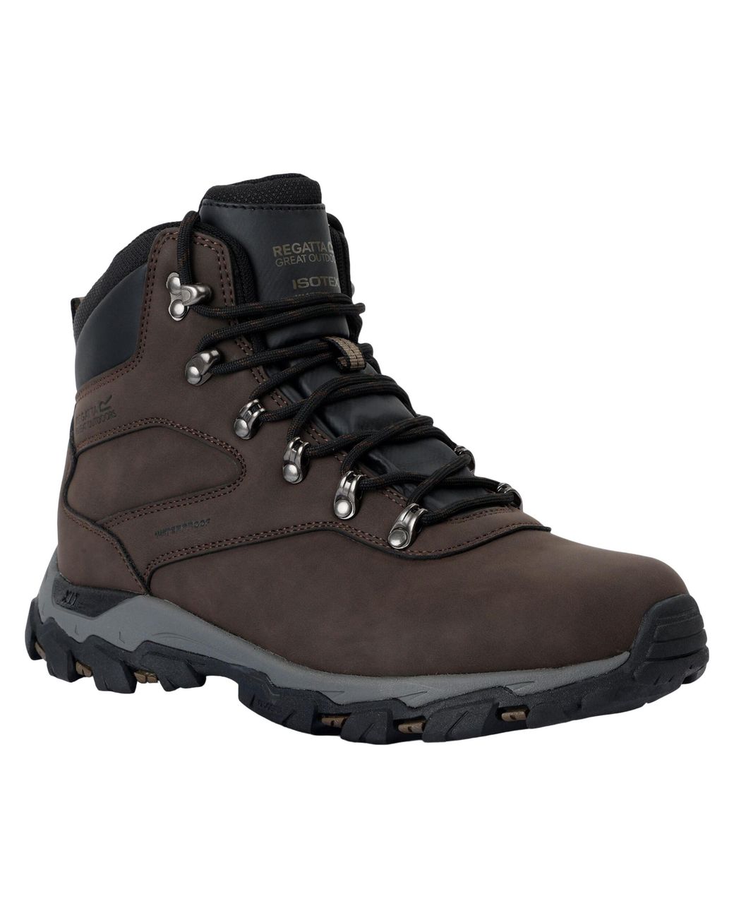 Regatta Black Holcombe Classic Walking Boots (Peat) for men