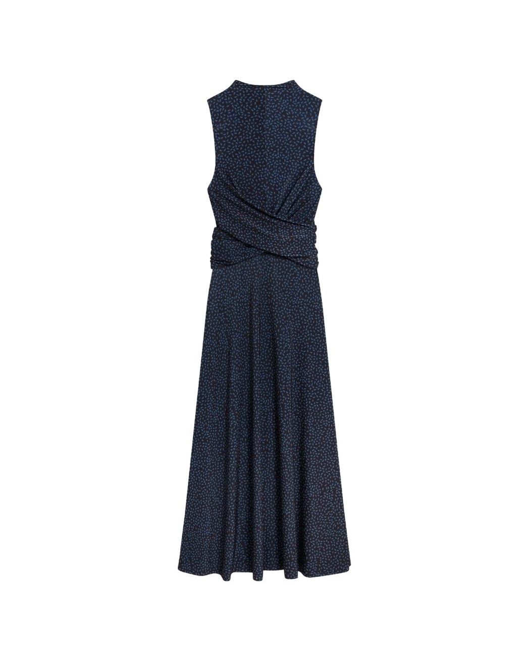 Ted Baker Blue Inisha Printed Sleeveless Midi Dress