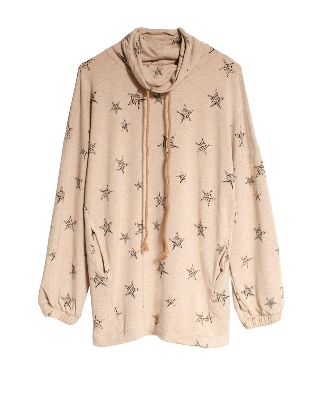 Marks & Spencer Natural Star Print Funnel Neck Top