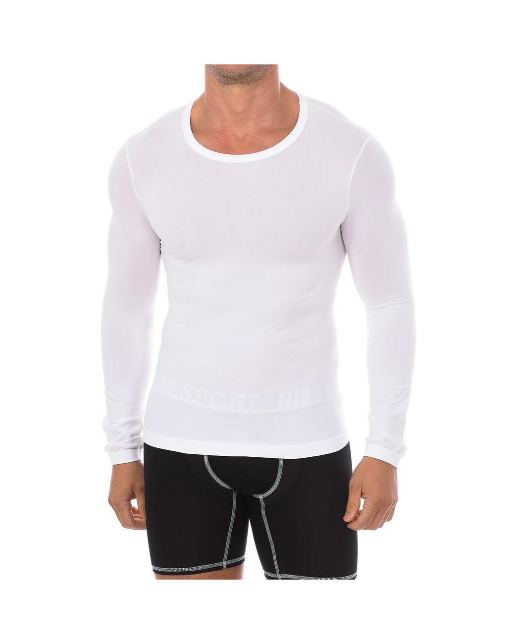 Intimidea White Girocollo Long Sleeve And Round Neck Undershirt 200079 for men