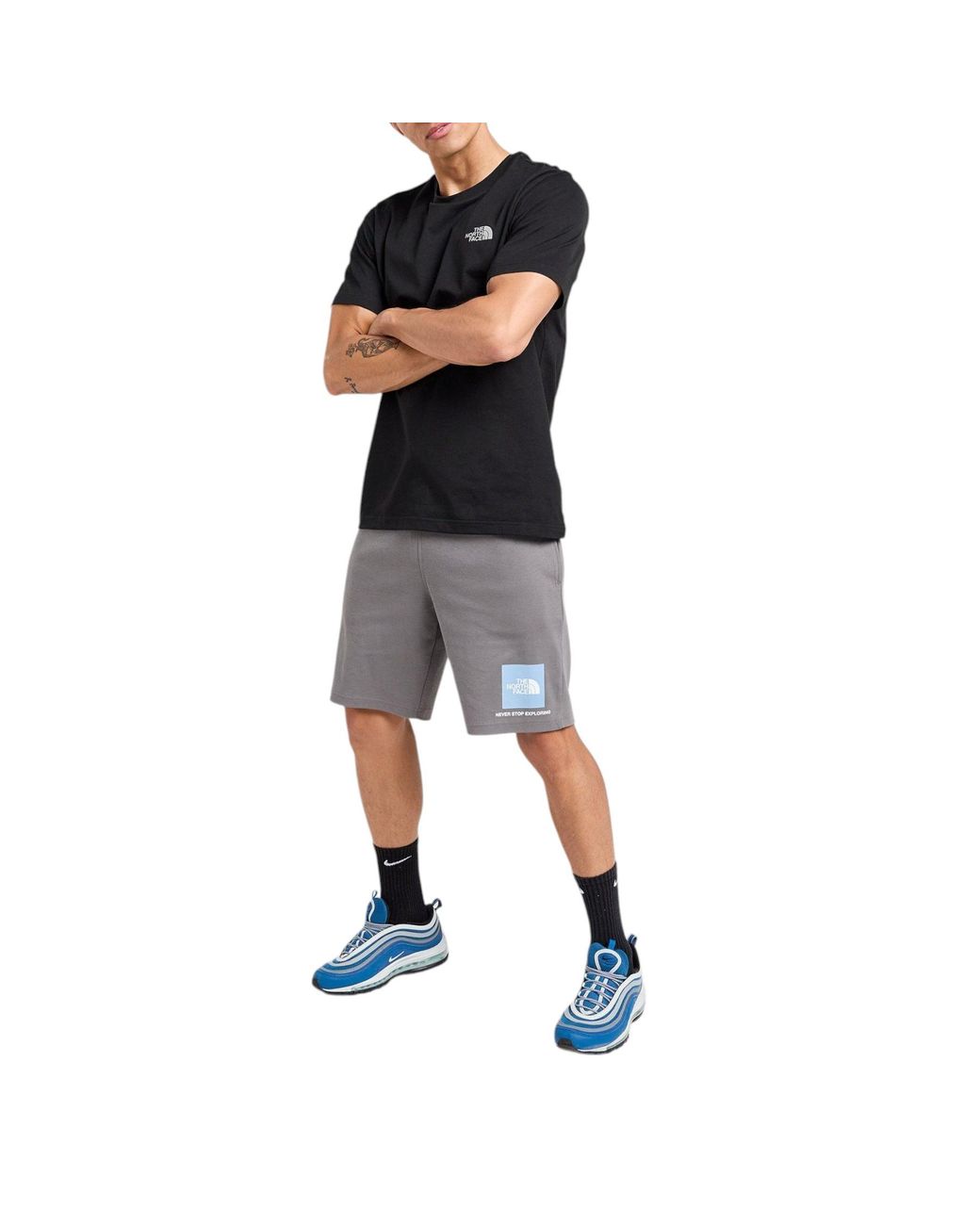 The North Face Black T Shirts Simple Dome Crew Neck Sports Cotton T-Shirt for men