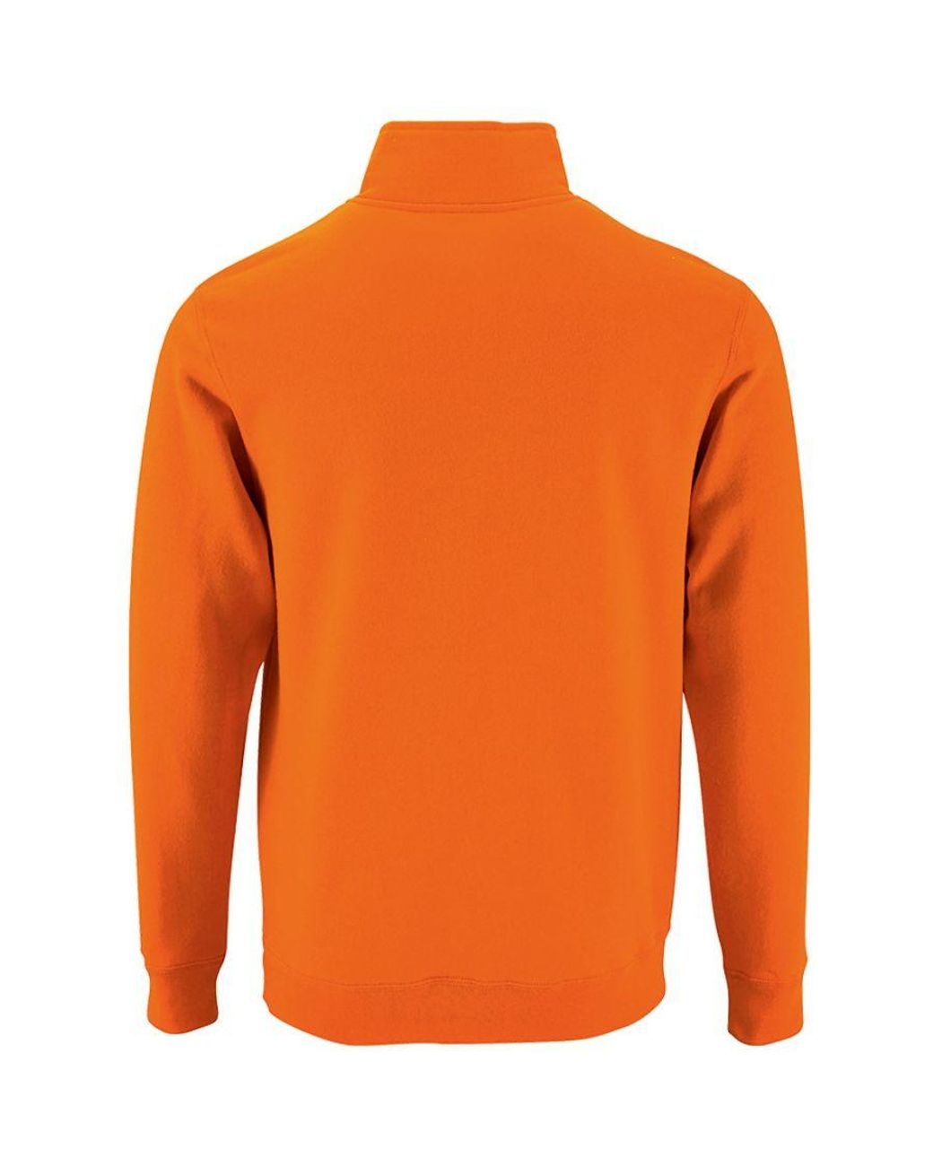 Sol's Orange Stan Contrast Zip Neck Sweatshirt for men