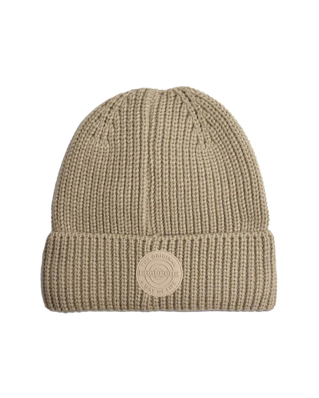 Lambretta Natural Logo Fleece Beanie