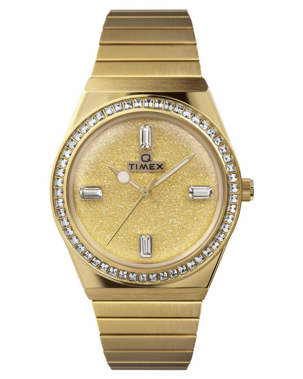 Timex Metallic Q Reissue Watch Tw2W10500 Stainless Steel (Archived)