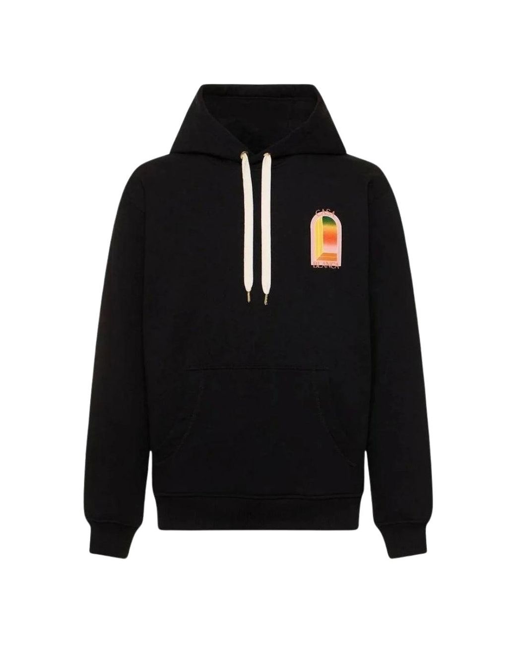 Casablanca Black Gradient Arch Logo Hoodie Cotton for men
