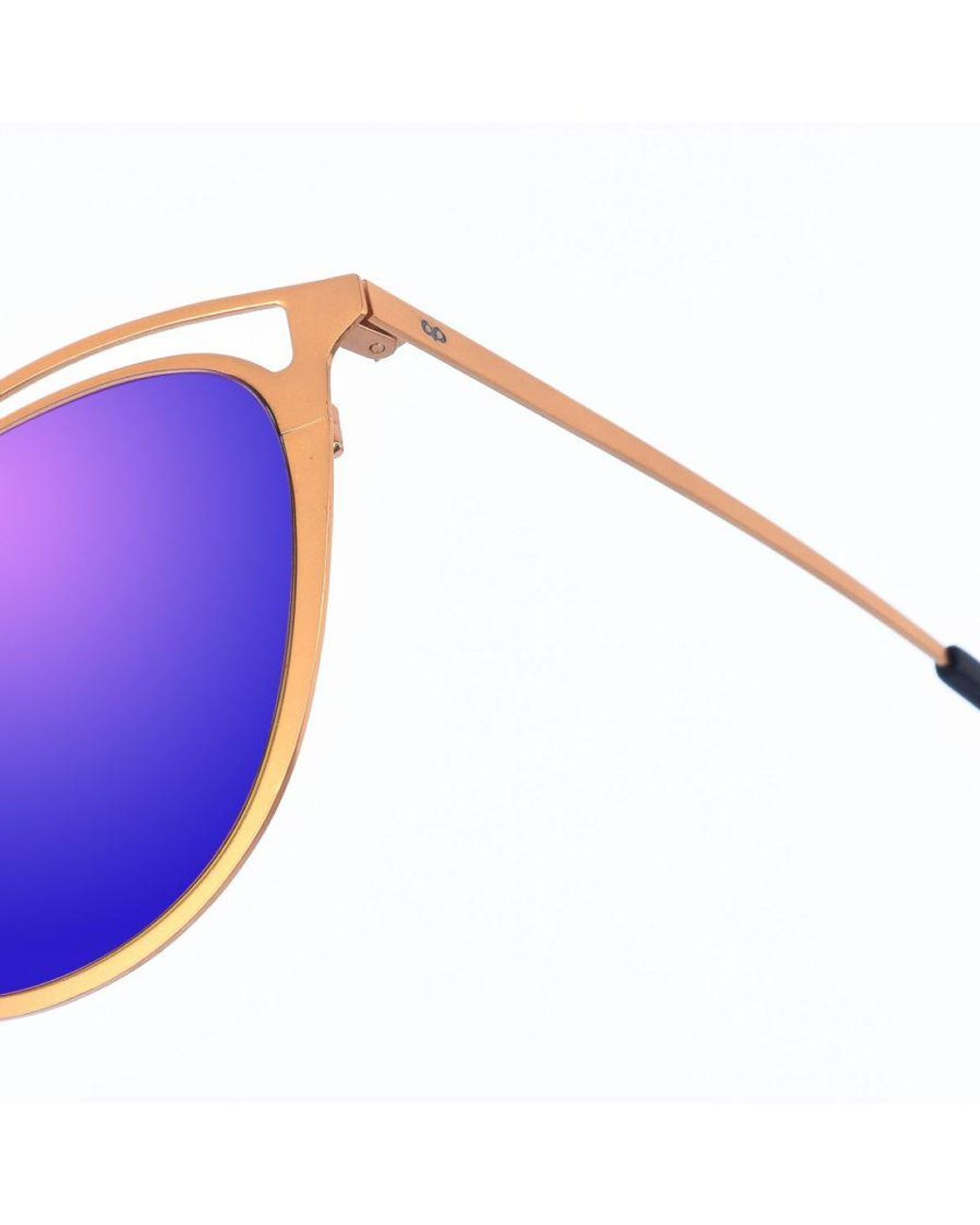 Kypers Purple Clarinha Oval-Shaped Metal Sunglasses
