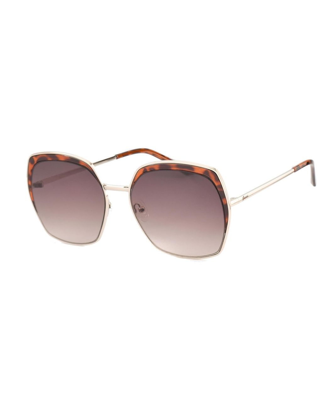 Guess Brown Gold Metal Sunglasses