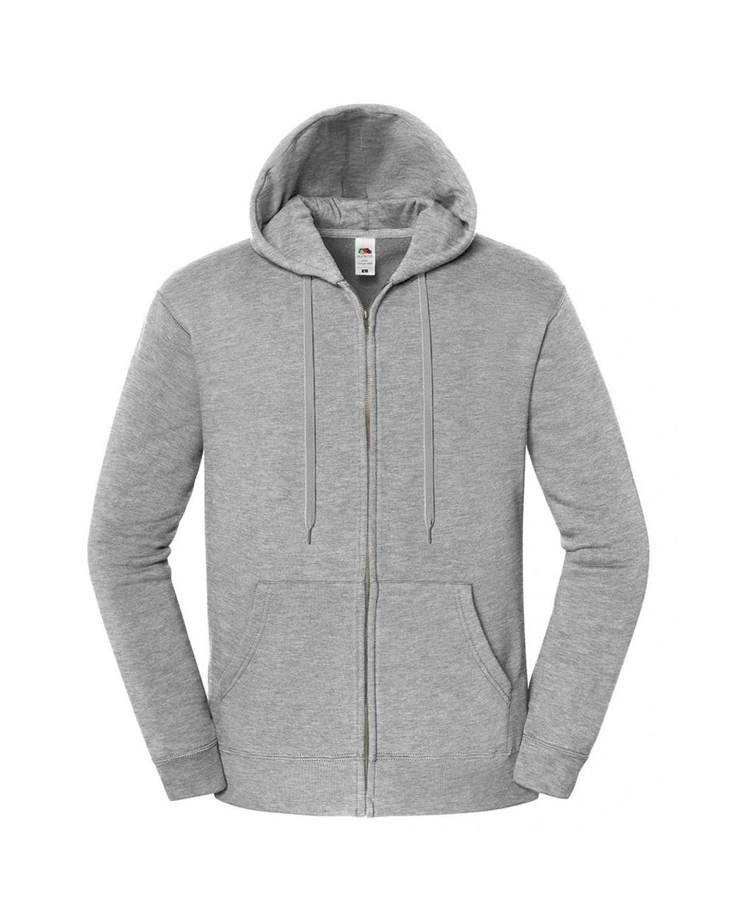 Fruit Of The Loom Gray Adult Iconic Premium Full Zip Hoodie (Athletic Heather)