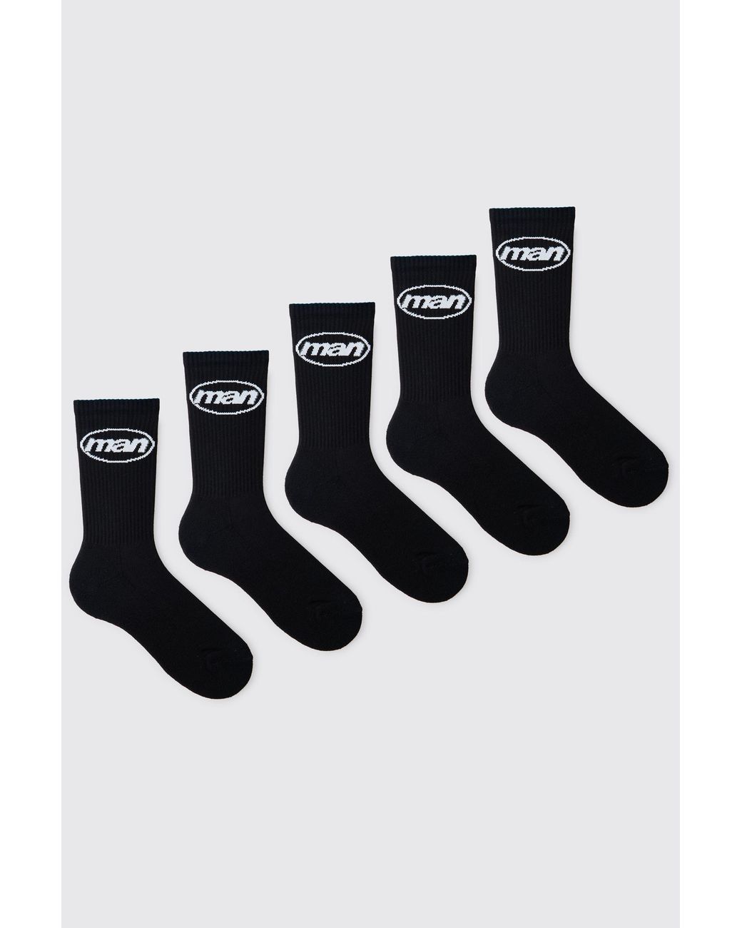 BoohooMAN White 5 Pack Sport Socks for men