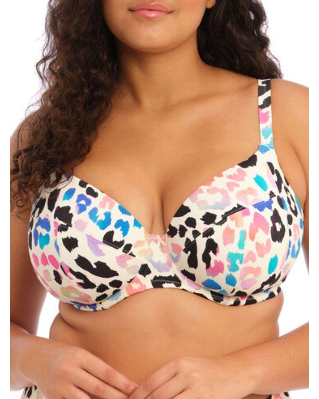 Elomi Blue Party Bay Plunge Bikini Top