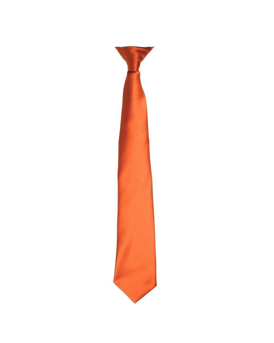 PREMIER Orange Colours Satin Clip Tie for men
