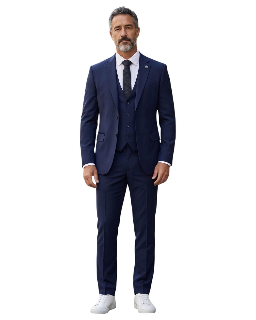 TruClothing Blue Navymens 3 Piece Formal Classic Business Workwear Suit for men
