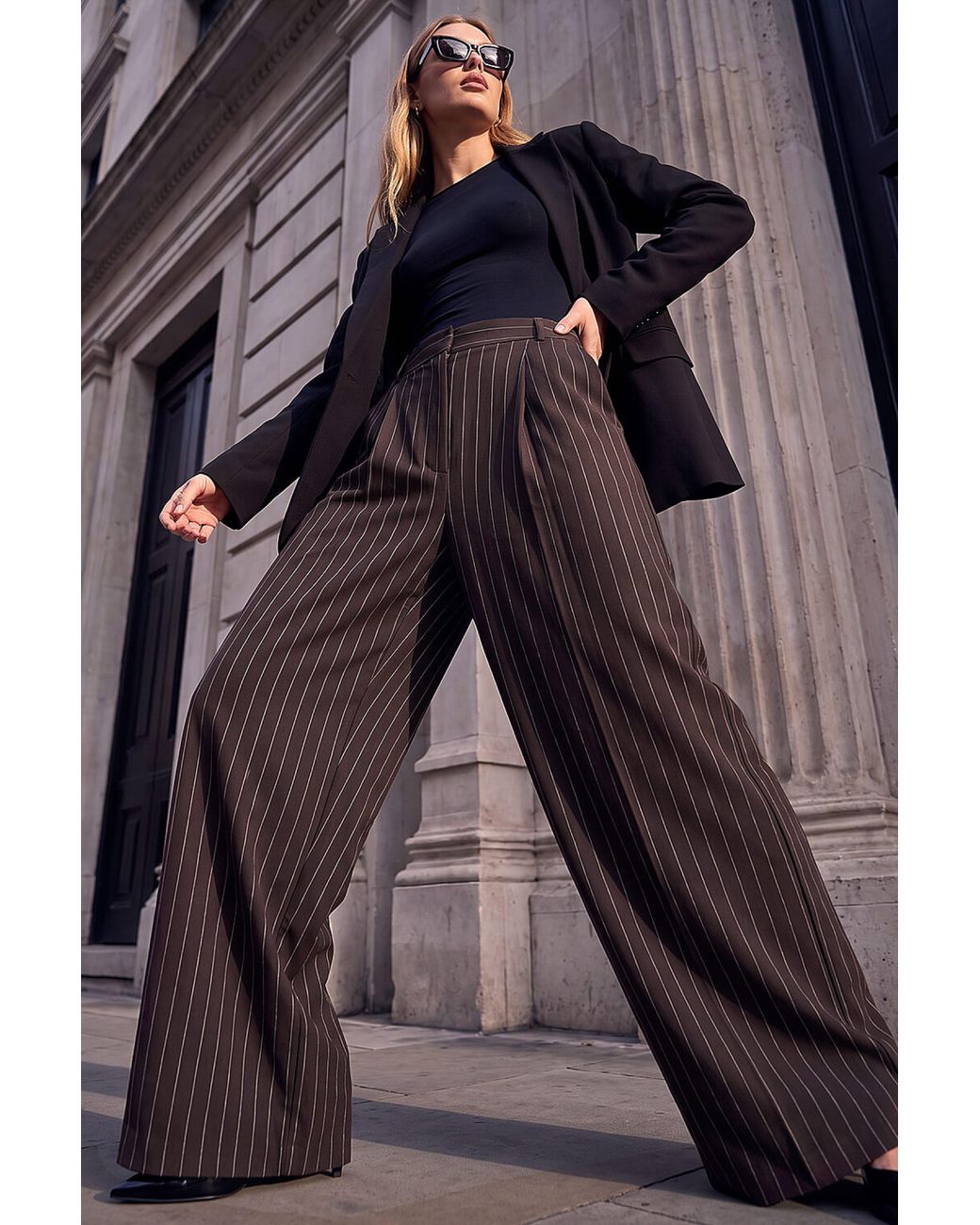 Roman Blue Pinstripe Trouser