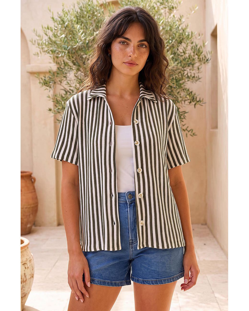 D.u.s.k Blue Relaxed Stripe Shirt
