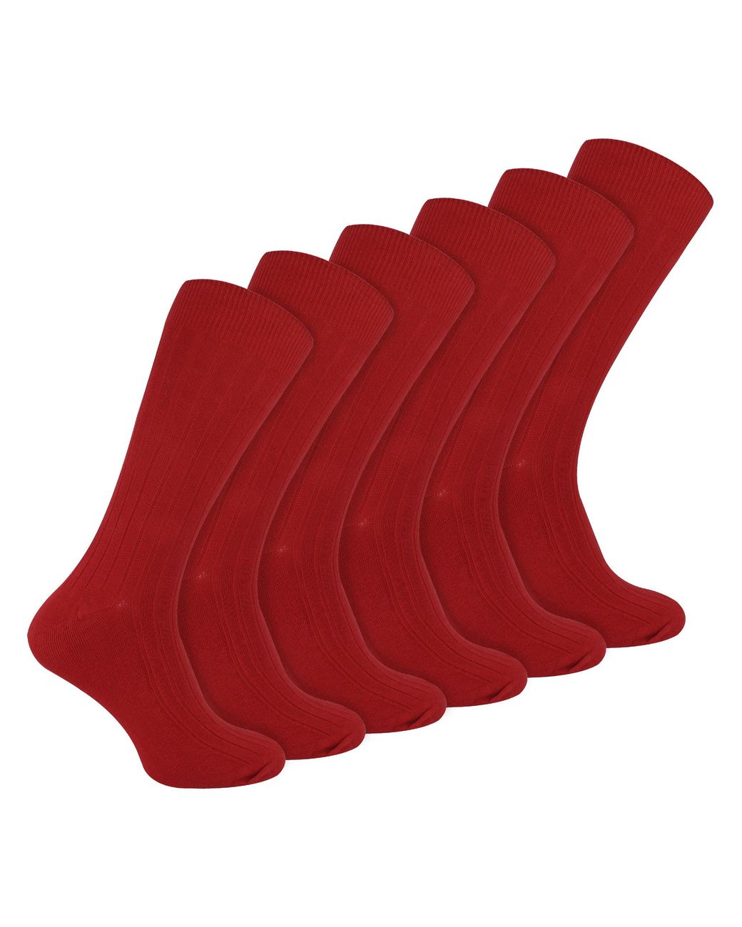 Sock Snob Plain Coloured Cotton Rich Ribbed Dress Socks for men