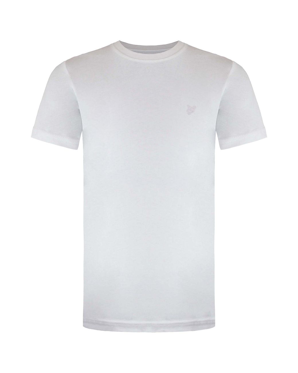 Lyle & Scott White Tonal Eagle T-Shirt Cotton for men