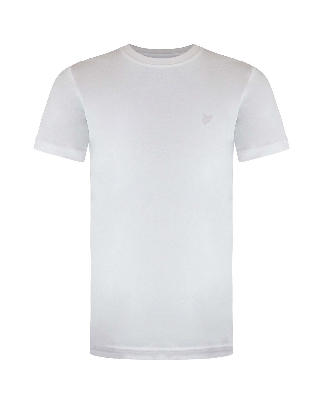 Lyle & Scott White Tonal Eagle T-Shirt Cotton for men