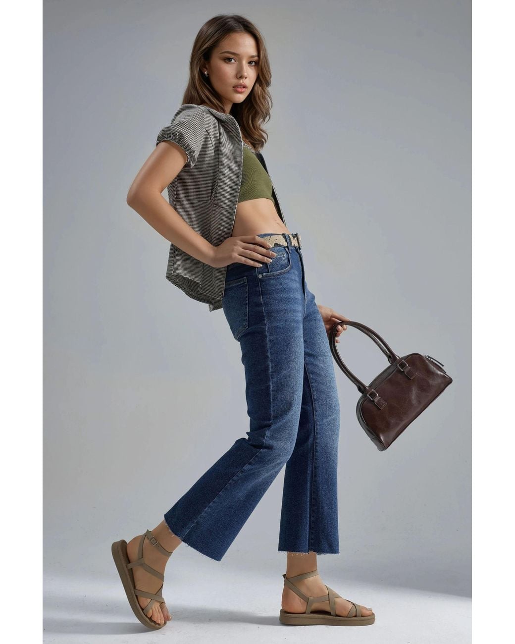 Hiccup Blue Squalo High Waist Bootcut Flare Jeans