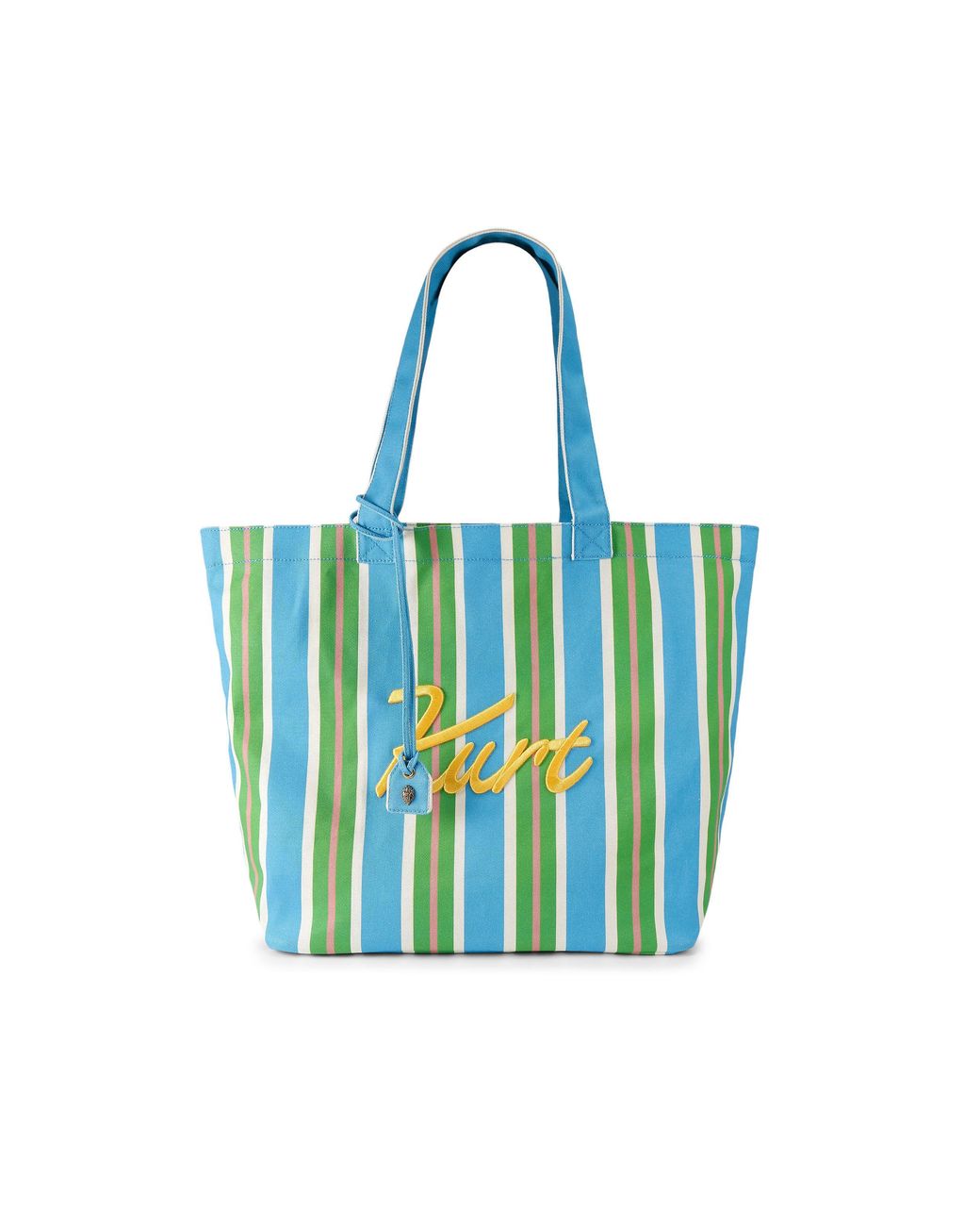 Kurt Geiger Blue Canvas Kc Lg Shopper Bag