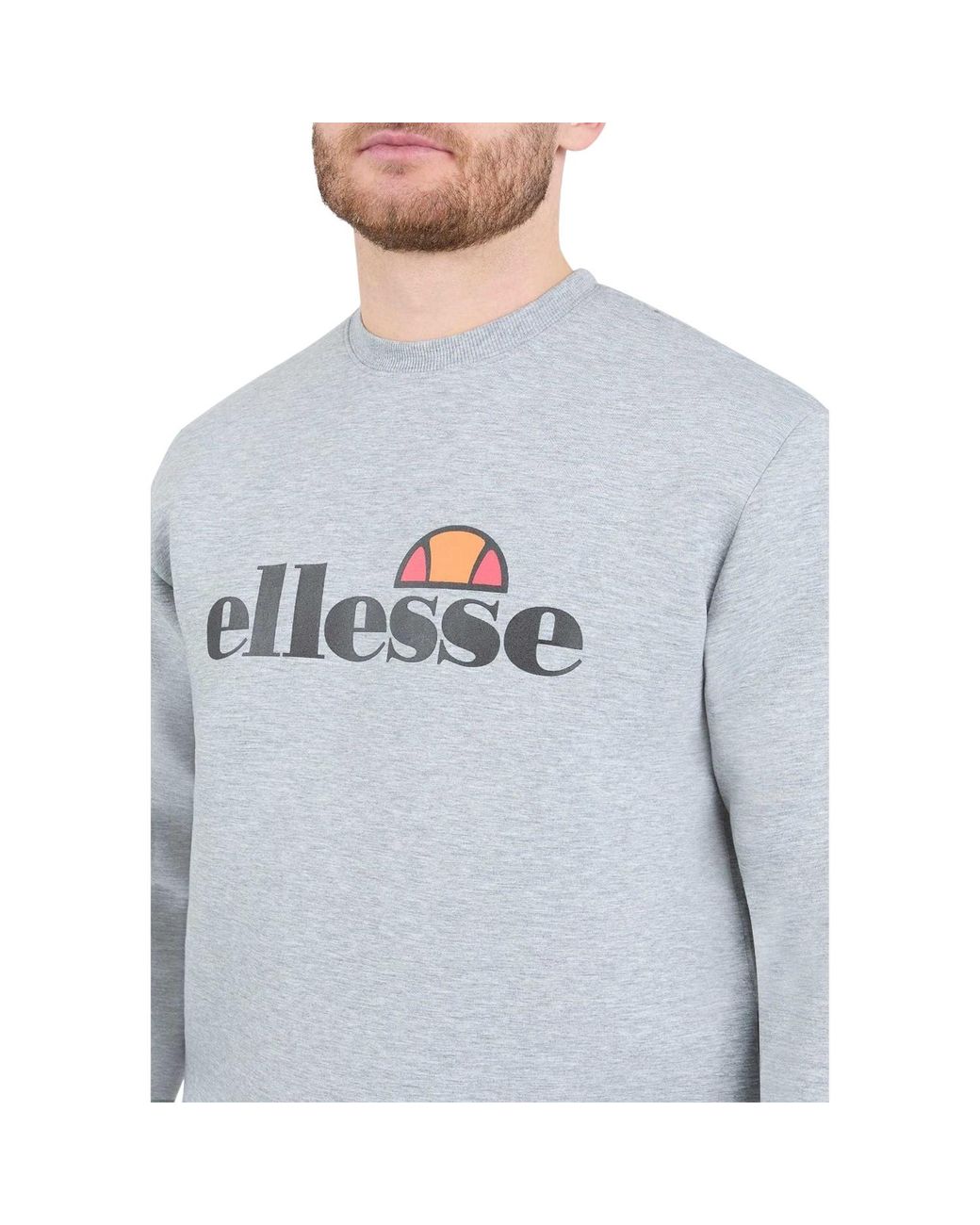 Ellesse Gray Corvaro Sweatshirt (Light Marl) for men