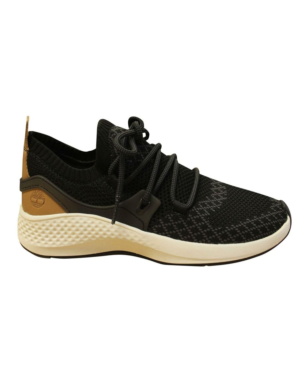 Timberland Black Flyroam Go Knit Chukka Mesh Lace Up Trainers A1Sr0 Textile