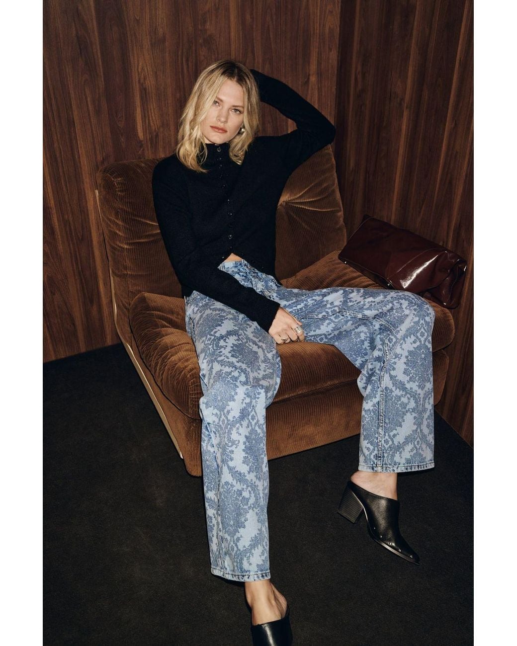 Grimelange Blue Classic Straight Fit Jeans