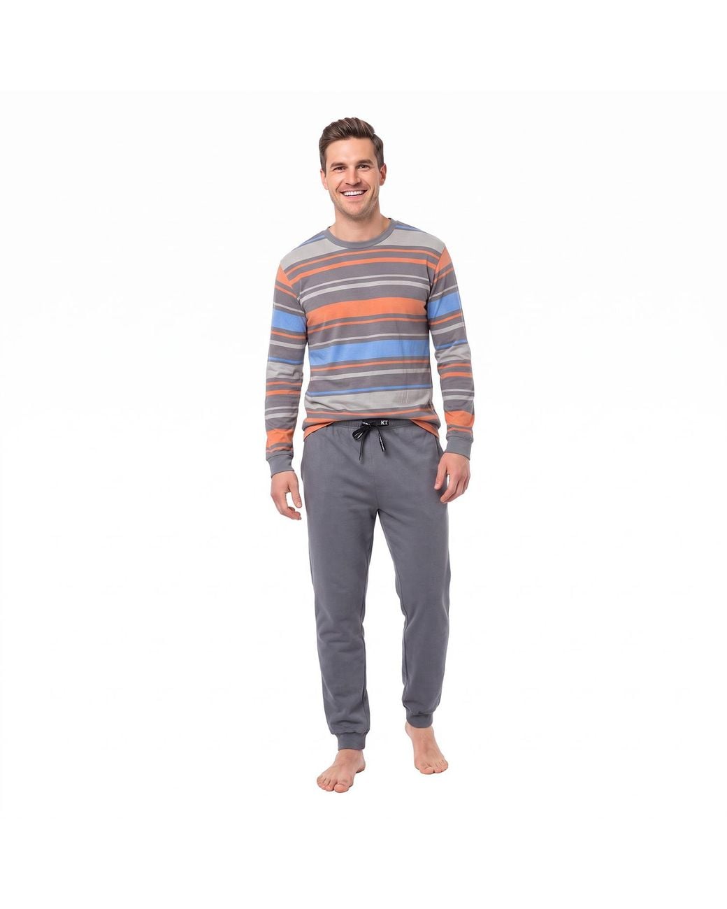 Kisses&Love Blue Winter Plush Cotton Pajamas Klp6 for men