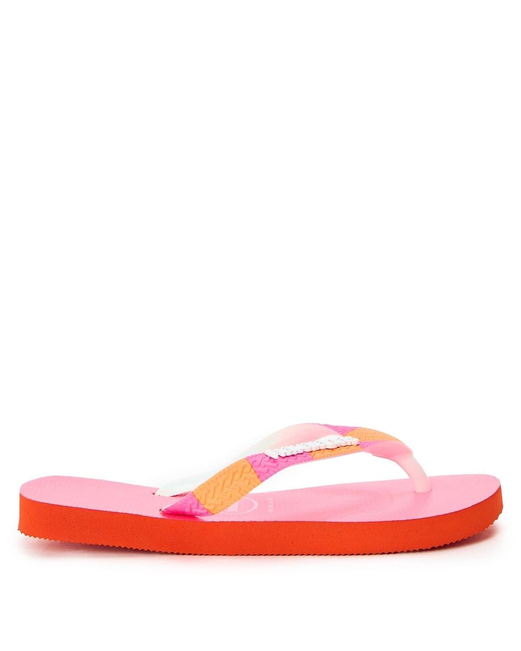 Havaianas Pink Top Print Thong Toe Flip Flops