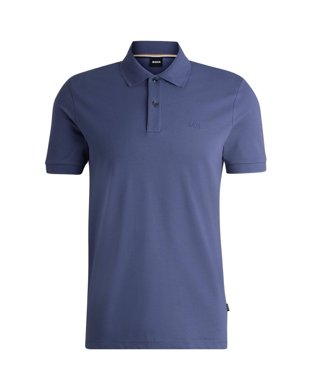 Boss Blue Pallas Embroidered Logo Polo Shirt for men