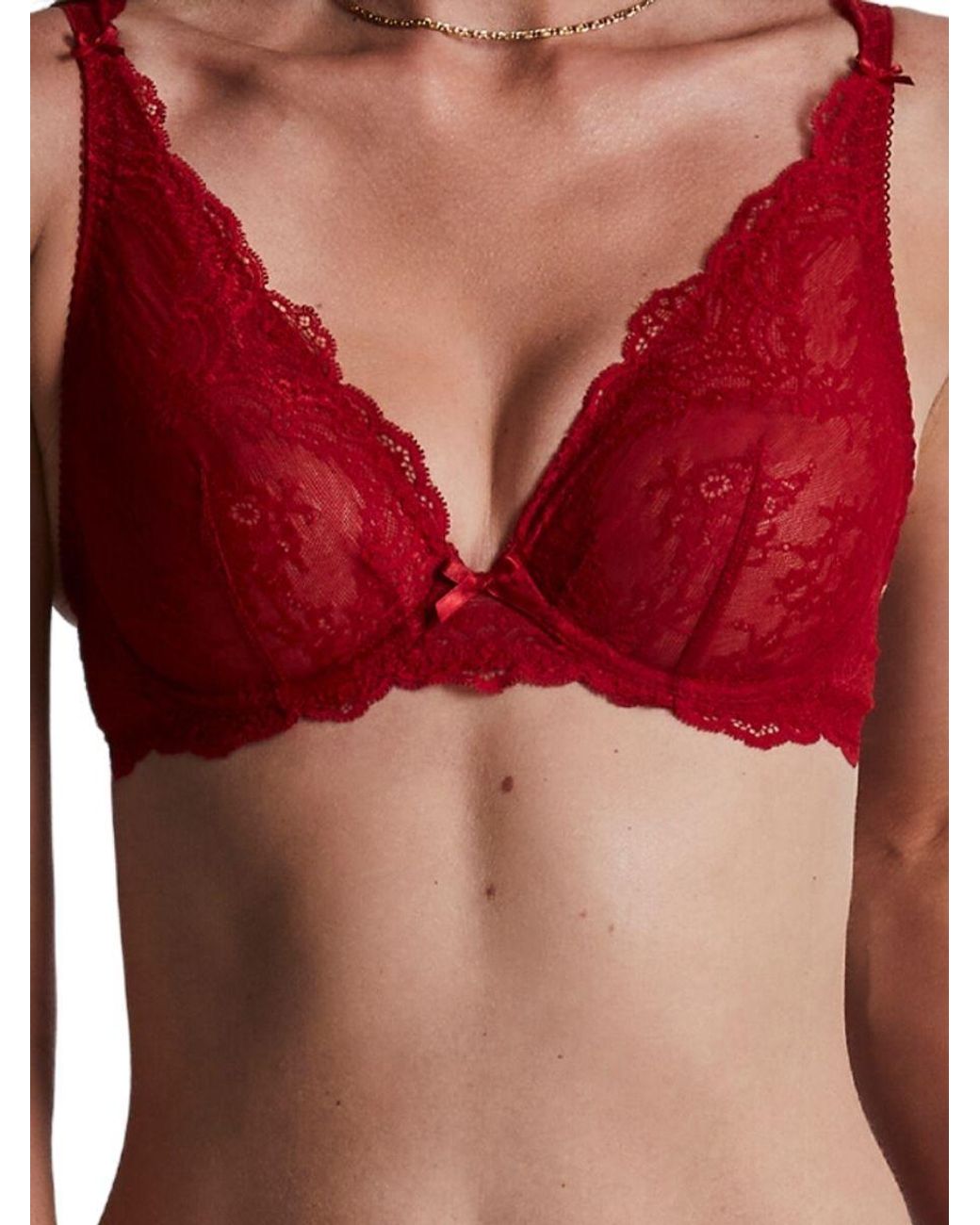 Aubade Red Danse Des Sens Triangle Plunge Bra