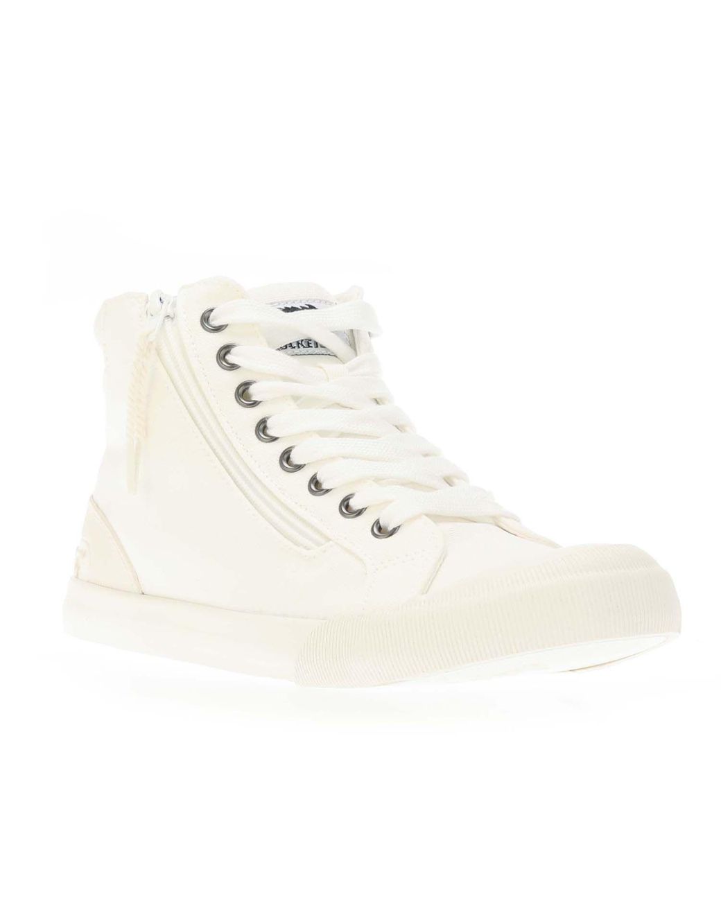 Rocket Dog White Jazzin Hi Canvas Pumps